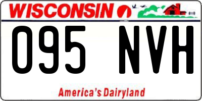 WI license plate 095NVH