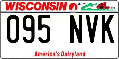 WI license plate 095NVK