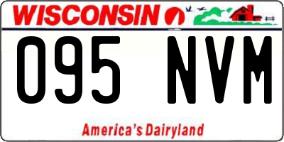 WI license plate 095NVM