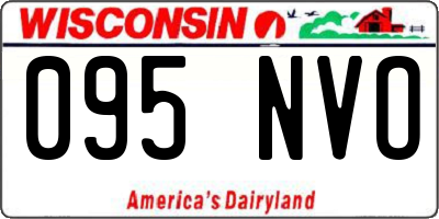 WI license plate 095NVO
