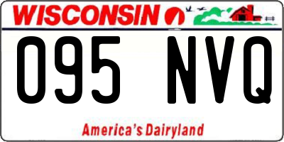 WI license plate 095NVQ