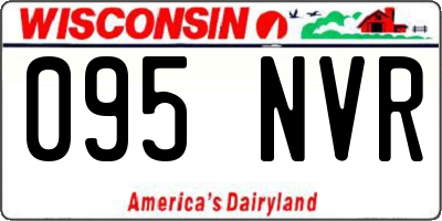 WI license plate 095NVR