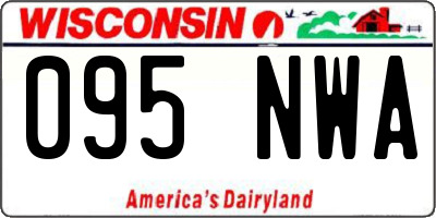 WI license plate 095NWA