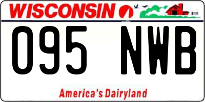 WI license plate 095NWB