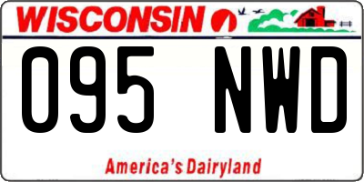 WI license plate 095NWD
