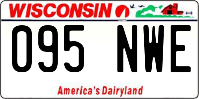 WI license plate 095NWE
