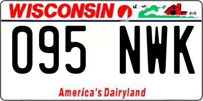 WI license plate 095NWK