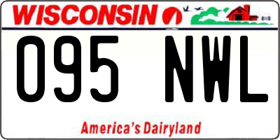 WI license plate 095NWL