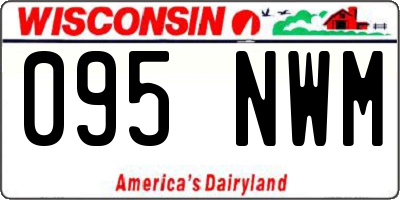 WI license plate 095NWM