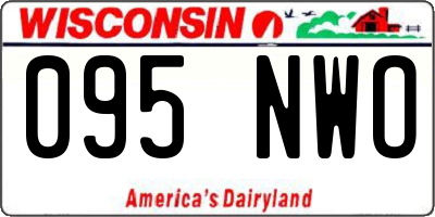 WI license plate 095NWO
