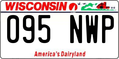 WI license plate 095NWP