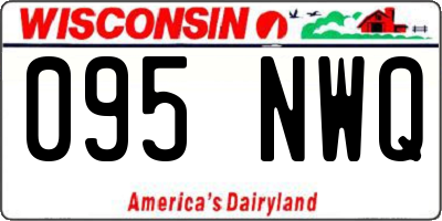 WI license plate 095NWQ
