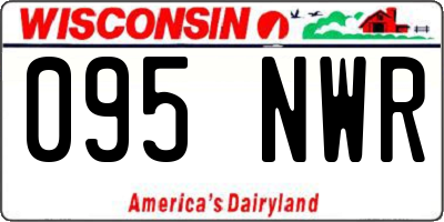 WI license plate 095NWR