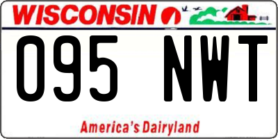 WI license plate 095NWT