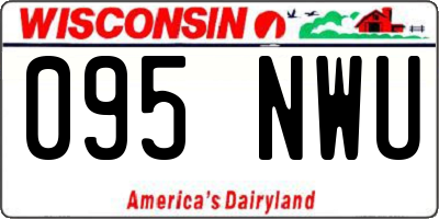 WI license plate 095NWU