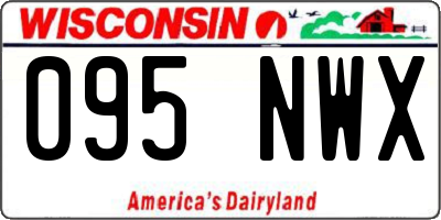 WI license plate 095NWX