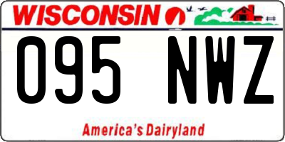 WI license plate 095NWZ