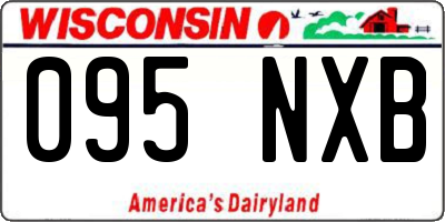 WI license plate 095NXB