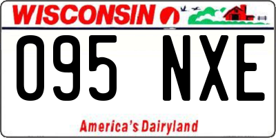 WI license plate 095NXE