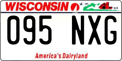 WI license plate 095NXG