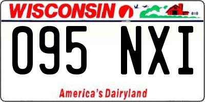 WI license plate 095NXI