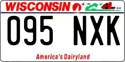 WI license plate 095NXK