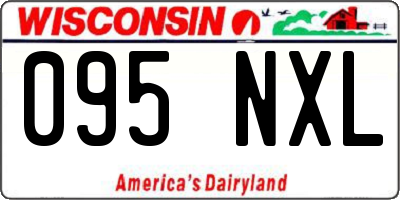 WI license plate 095NXL