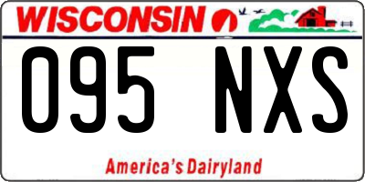 WI license plate 095NXS