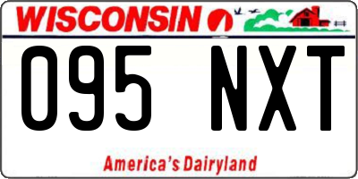 WI license plate 095NXT
