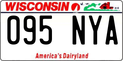 WI license plate 095NYA