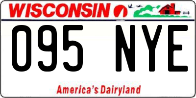 WI license plate 095NYE