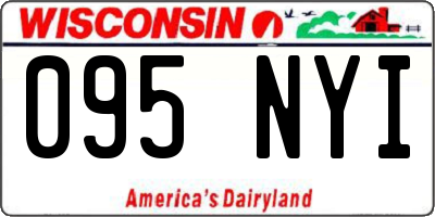 WI license plate 095NYI