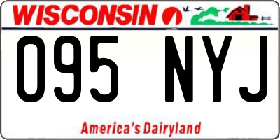 WI license plate 095NYJ
