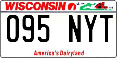 WI license plate 095NYT