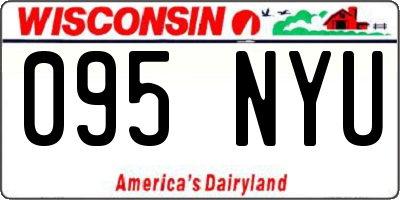 WI license plate 095NYU