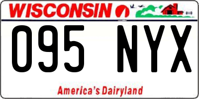 WI license plate 095NYX