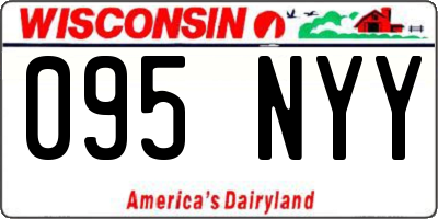 WI license plate 095NYY