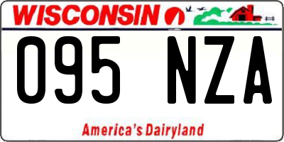 WI license plate 095NZA
