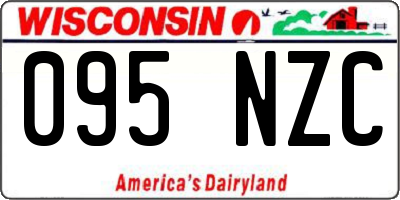 WI license plate 095NZC