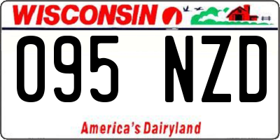 WI license plate 095NZD