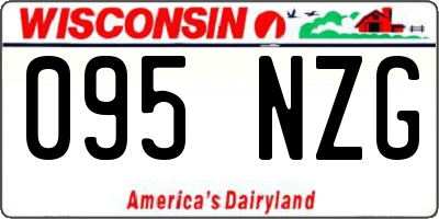 WI license plate 095NZG