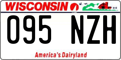 WI license plate 095NZH