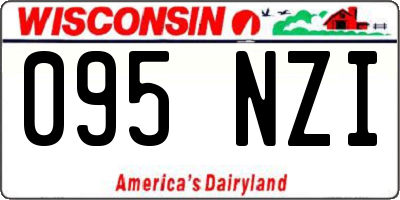 WI license plate 095NZI