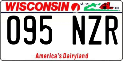 WI license plate 095NZR