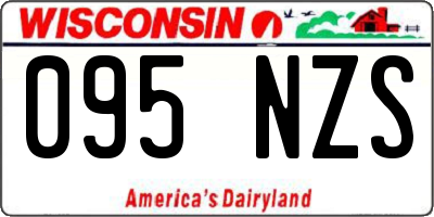 WI license plate 095NZS