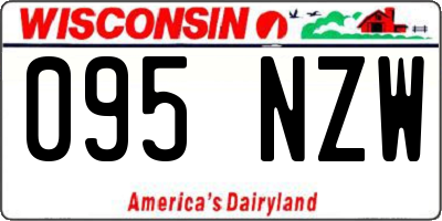 WI license plate 095NZW
