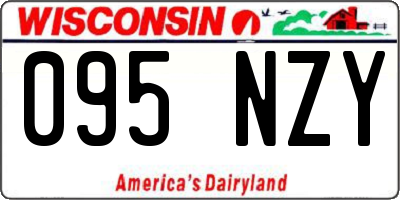 WI license plate 095NZY
