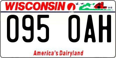 WI license plate 095OAH