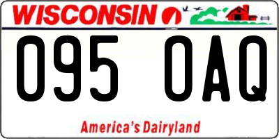 WI license plate 095OAQ