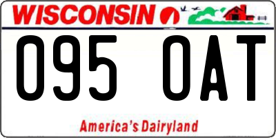 WI license plate 095OAT
